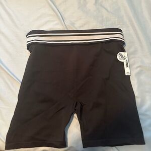 Victoria's Sceret Pink seamless fold over bike shorts